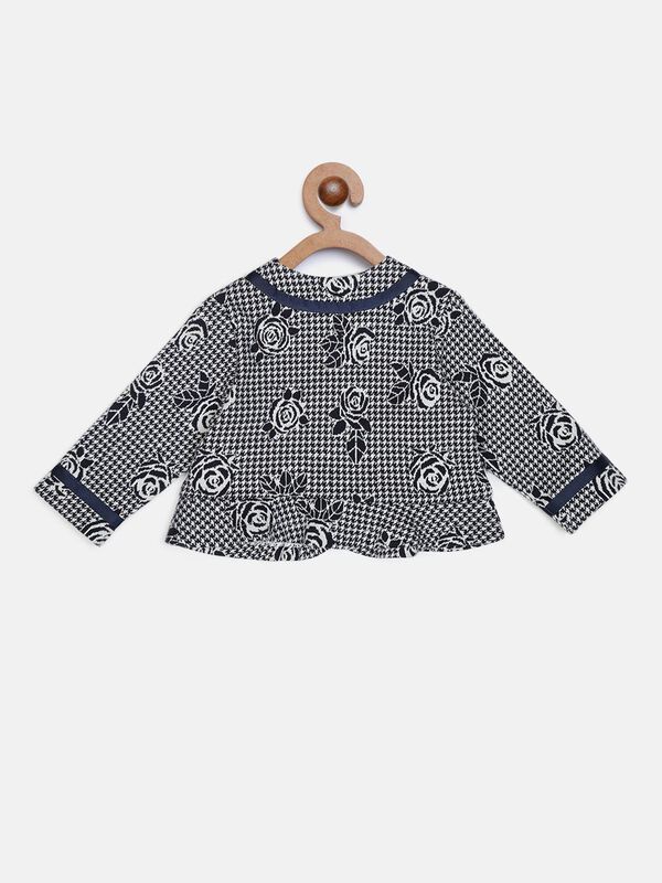 Jacquard Cardigan With Print image number 1